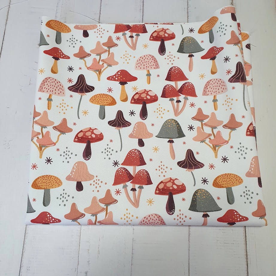 MYO Design - Twill Canvas - Mushrooms - weiss