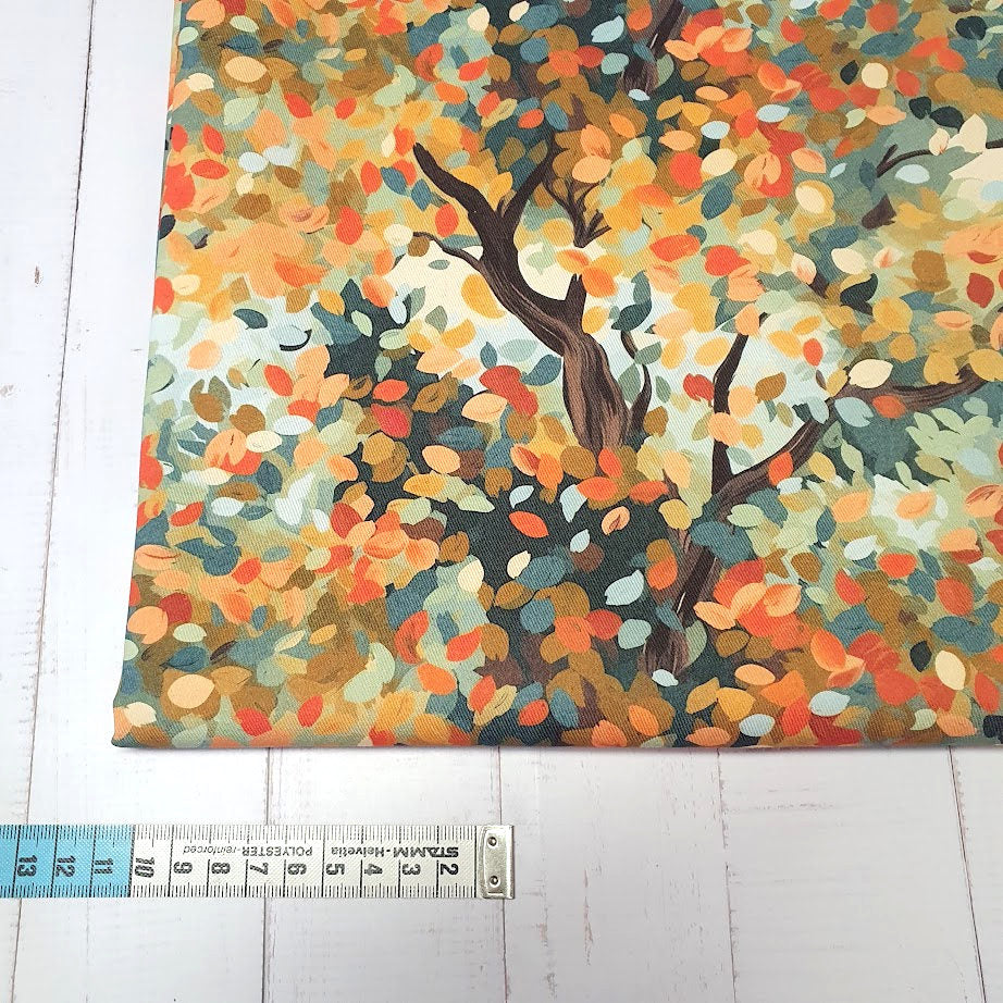 MYO Design - Twill Canvas - Herbstblätterwald - orange