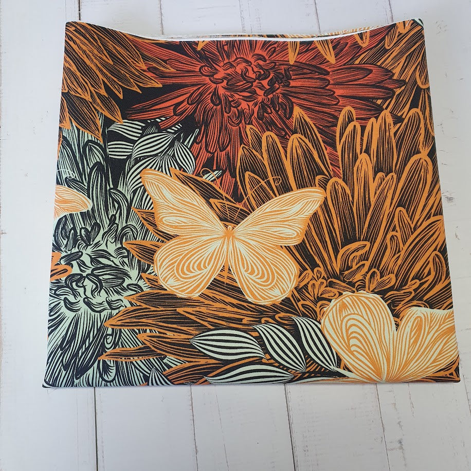 MYO Design - Twill Canvas - Orange Flowers