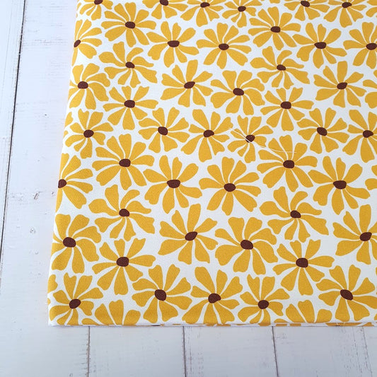 MYO Design - Twill Canvas - Yellow Flowers