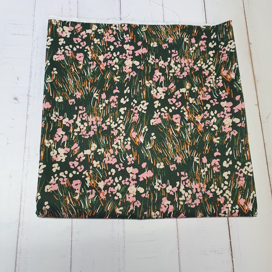 MYO Design - Twill Canvas - Tiny Flowers green