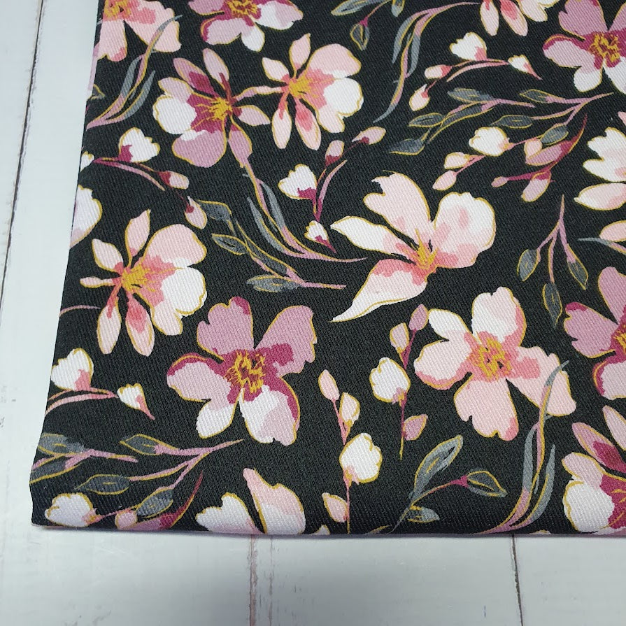 MYO Design - Twill Canvas - Wildflowers watercolor rose