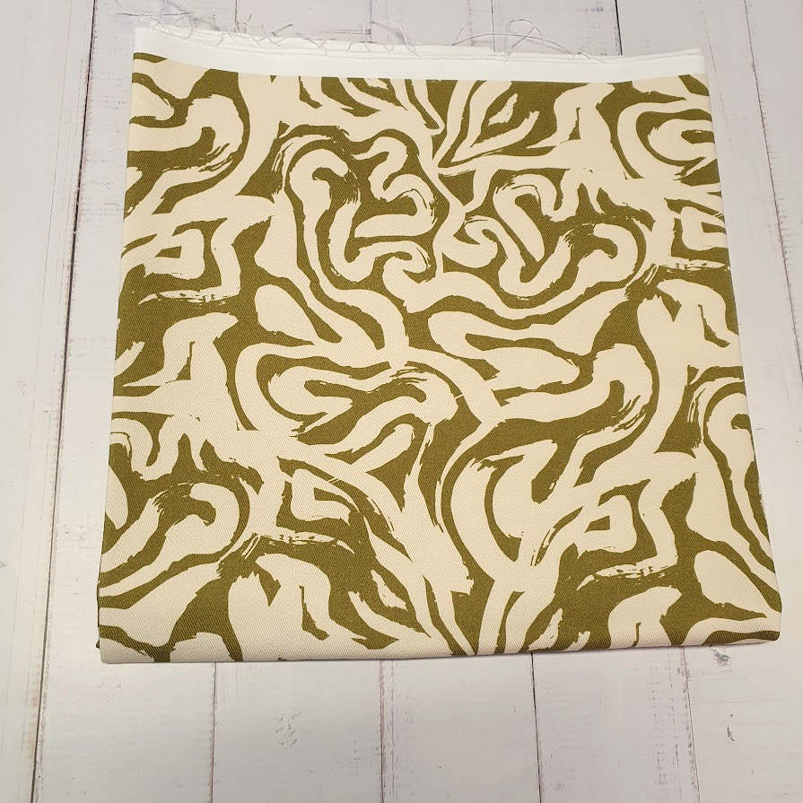 MYO Design - Twill Canvas - Brush Stroke Painting - olive