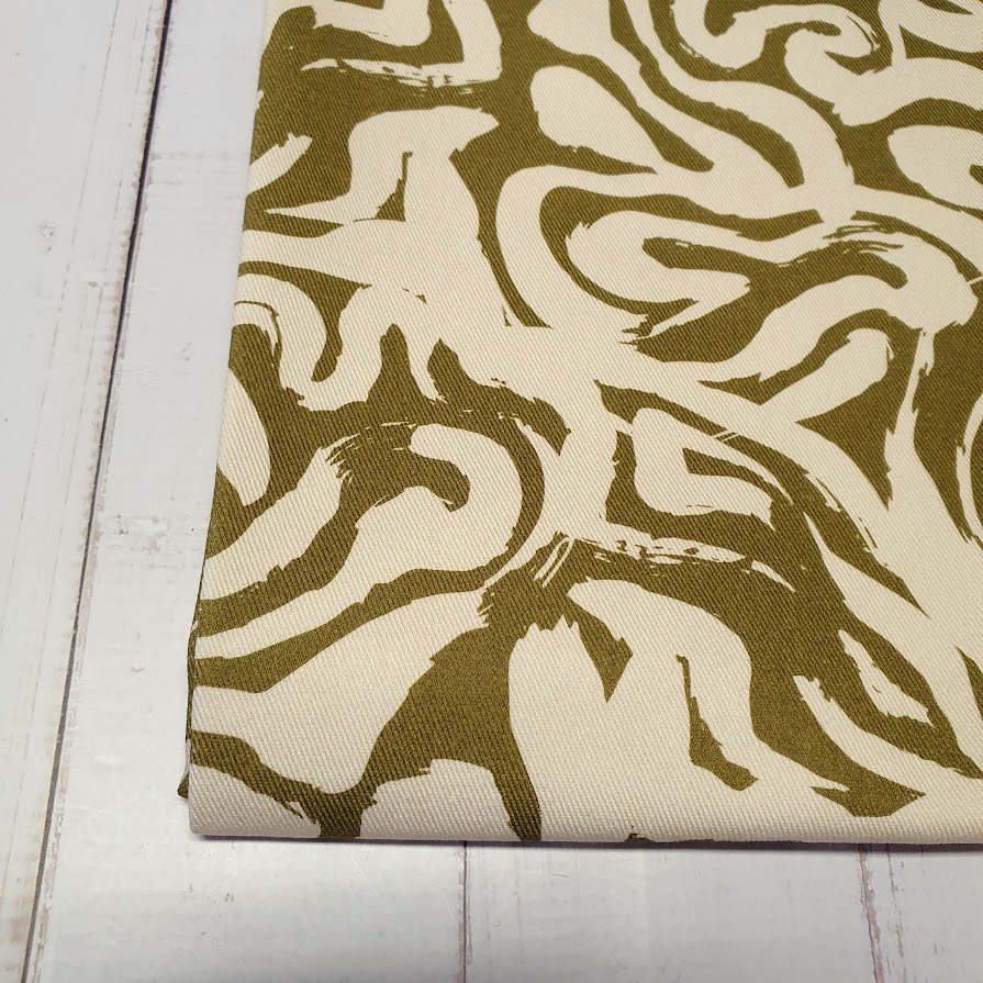 MYO Design - Twill Canvas - Brush Stroke Painting - olive