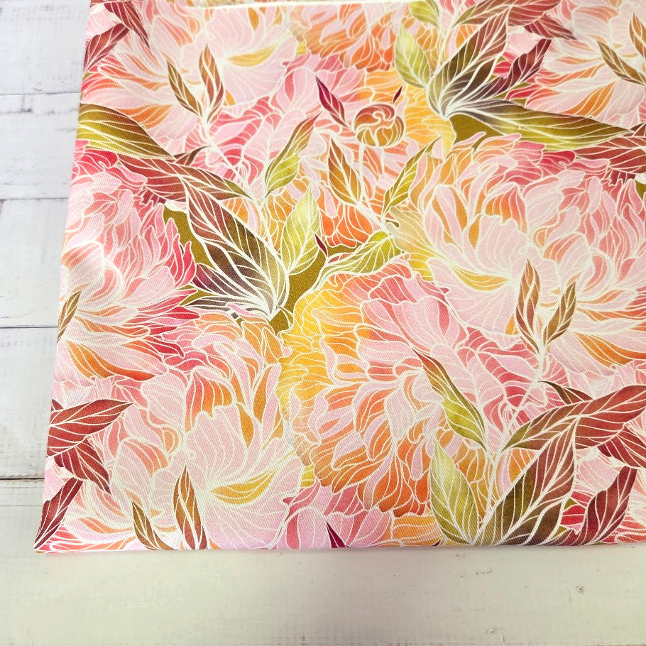 MYO Design - Twill Canvas - Mosaic Flowers - pastel
