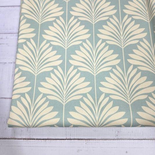 MYO Design - Twill Canvas - Art Deco Leaf light blue
