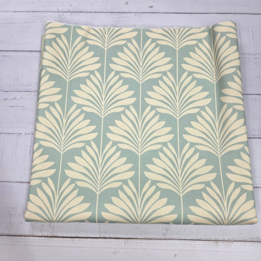 MYO Design - Twill Canvas - Art Deco Leaf light blue