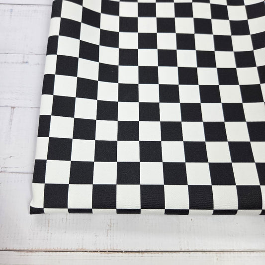 Checkerd - Karo Twill Canvas in schwarz