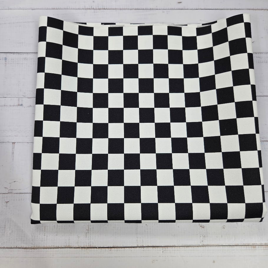 Checkerd - Karo Twill Canvas in schwarz