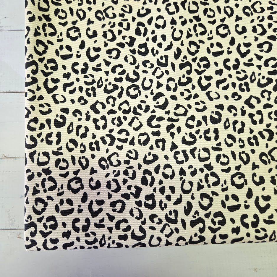 MYO Design - Twill Canvas - Leopard - schwarz-ecru