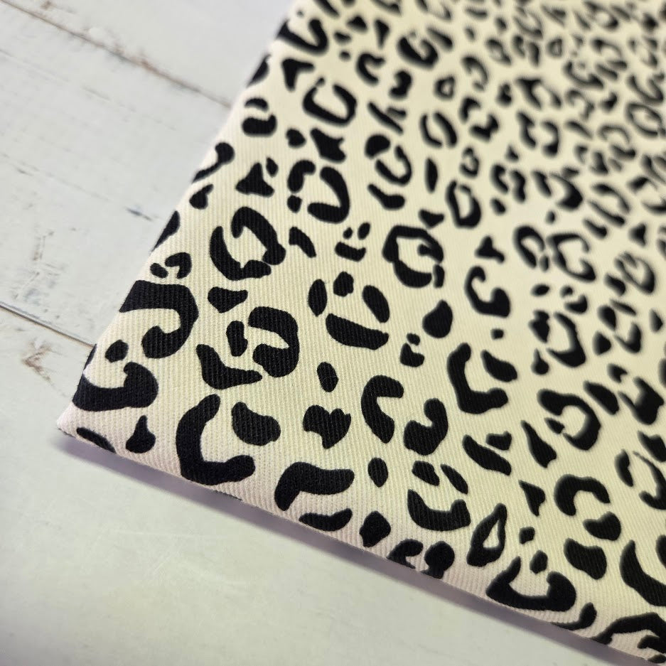 MYO Design - Twill Canvas - Leopard - schwarz-ecru
