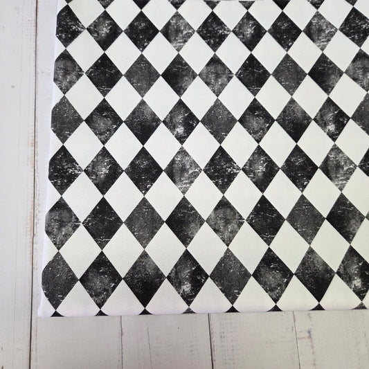 MYO Design - Twill Canvas - Retro Harlekin - schwarz-weiss