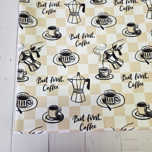 MYO Design - Twill Canvas - But first, Coffee