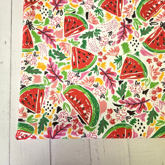 MYO Design - Twill Canvas - Amalfi Fruit - Watermelon