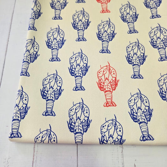MYO Design - Twill Canvas - Lobster blue-white