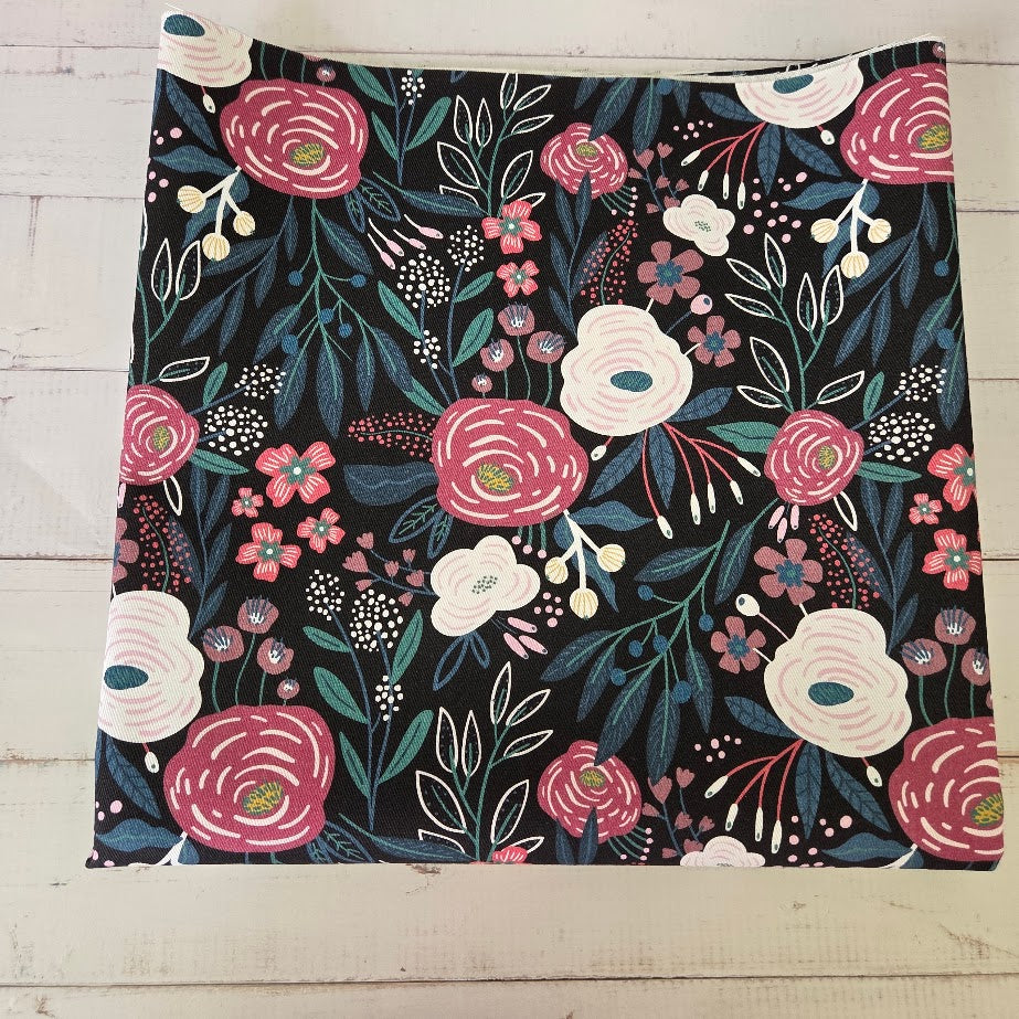 MYO Design - Twill Canvas - Wildrosen - blackberry