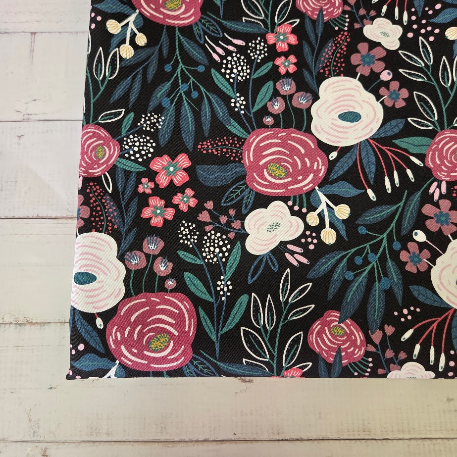 MYO Design - Twill Canvas - Wildrosen - blackberry