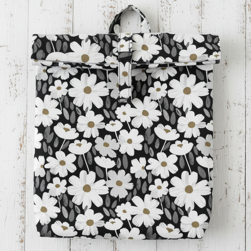 MYO Design - Twill Canvas - Flowers - schwarz-weiss