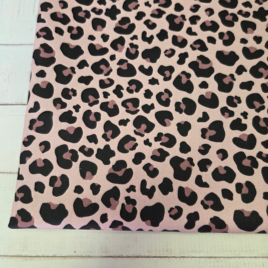 MYO Design - Twill Canvas - Leopard - pale rose