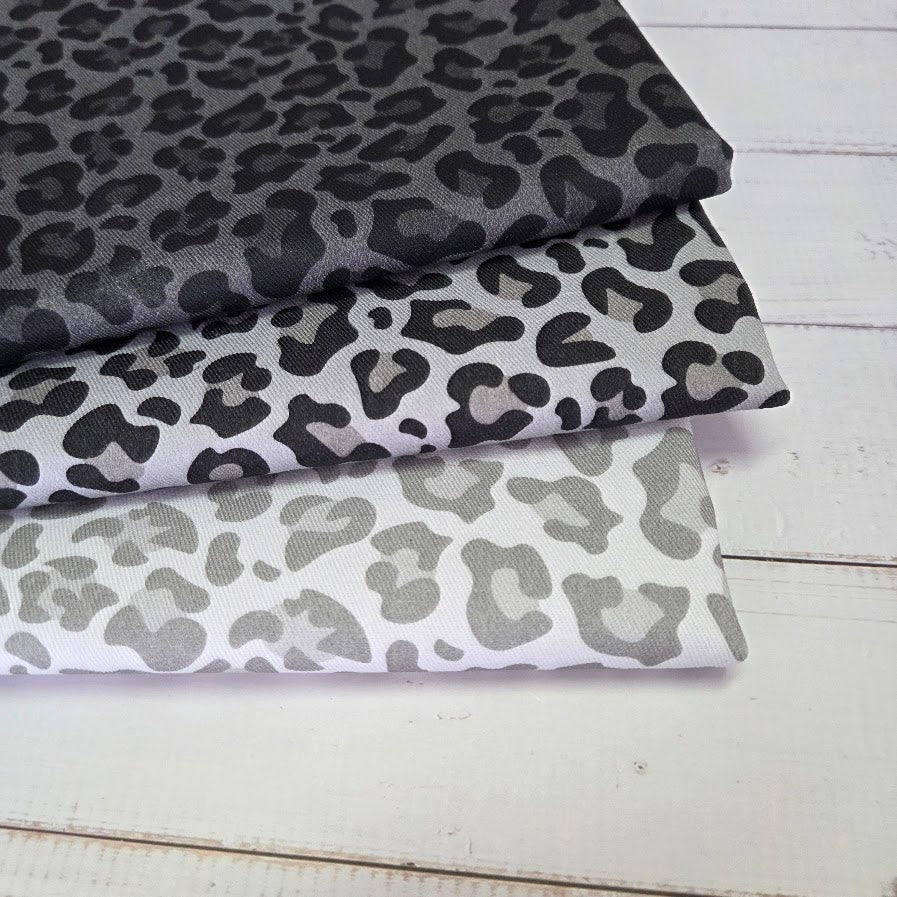MYO Design - Twill Canvas - Leopard - silbergrau