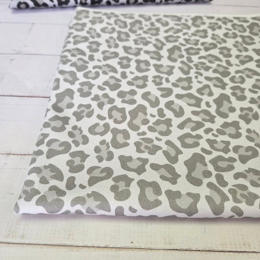 MYO Design - Twill Canvas - Leopard - silbergrau