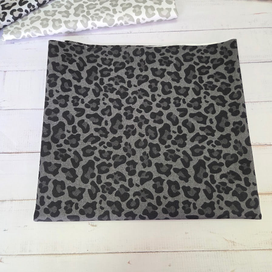 MYO Design - Twill Canvas - Leopard - dunkelgrau