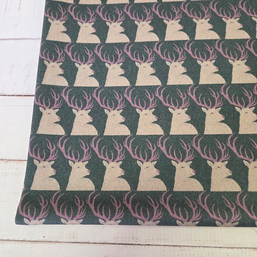 MYO Design - Twill Canvas - Stay Wild - Hirsche dustypetrol