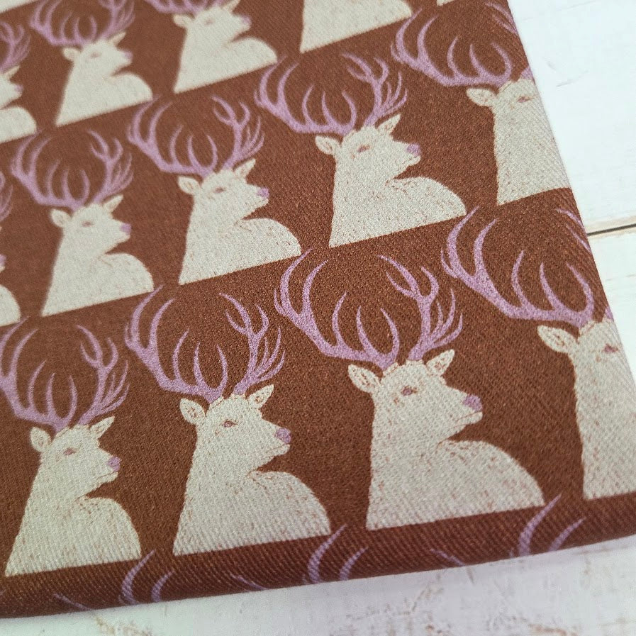 MYO Design - Twill Canvas - Stay Wild - Hirsche braun