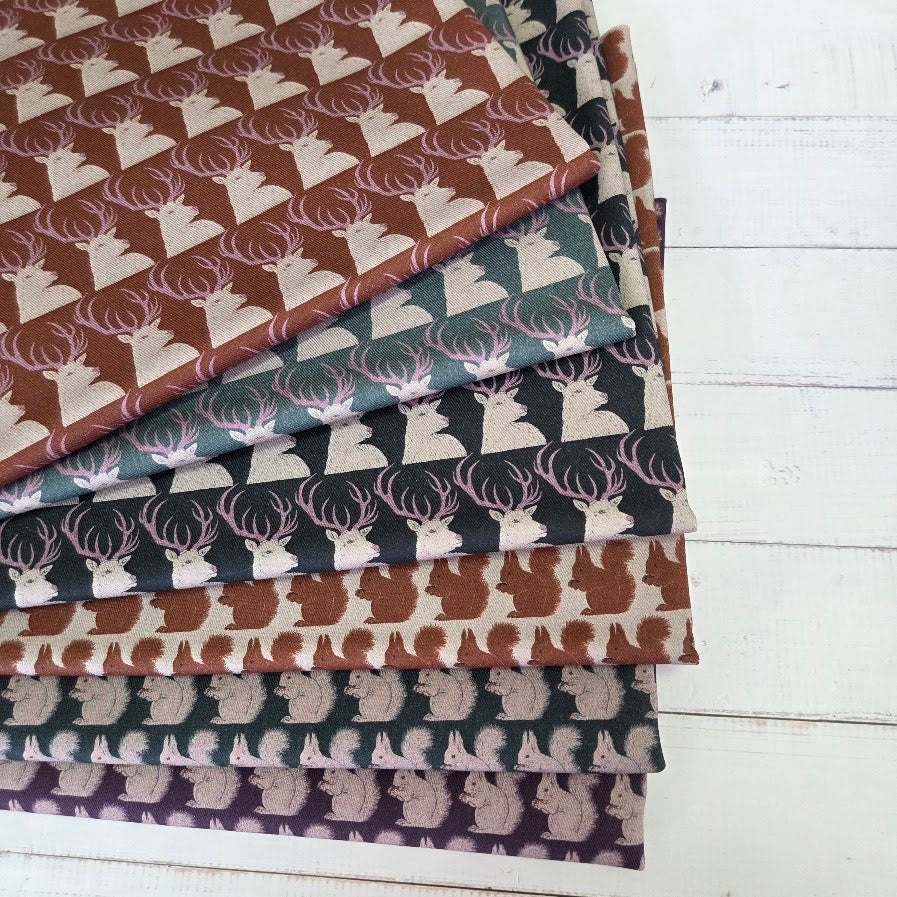 MYO Design - Twill Canvas - Stay Wild - Hirsche dustypetrol