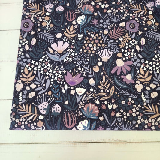 MYO Design - Twill Canvas - Blumenwiese - purple-blue