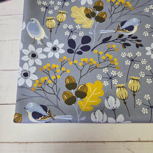 MYO Design - Twill Canvas - Meisenwiese - graublau