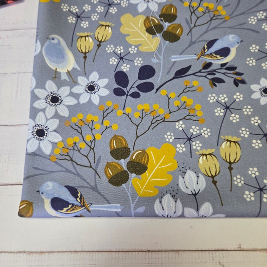 MYO Design - Twill Canvas - Meisenwiese - graublau