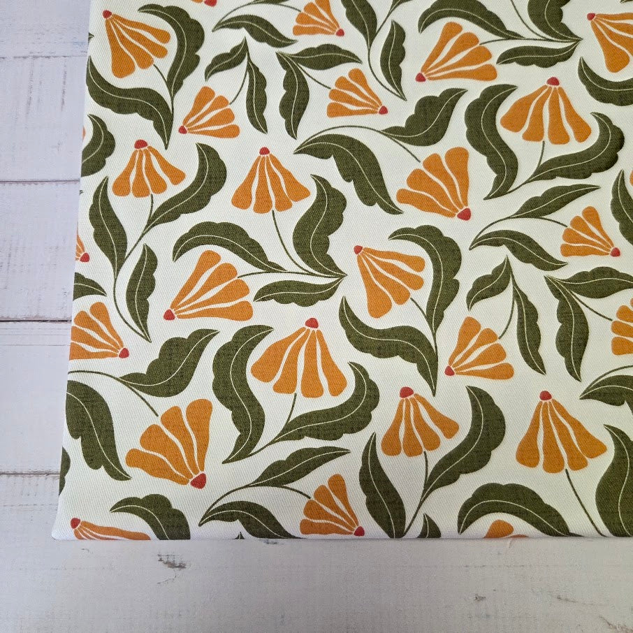 MYO Design - Twill Canvas - Echinacea - orange-grün