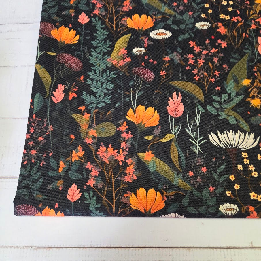 MYO Design - Twill Canvas - Herbstwiese - black