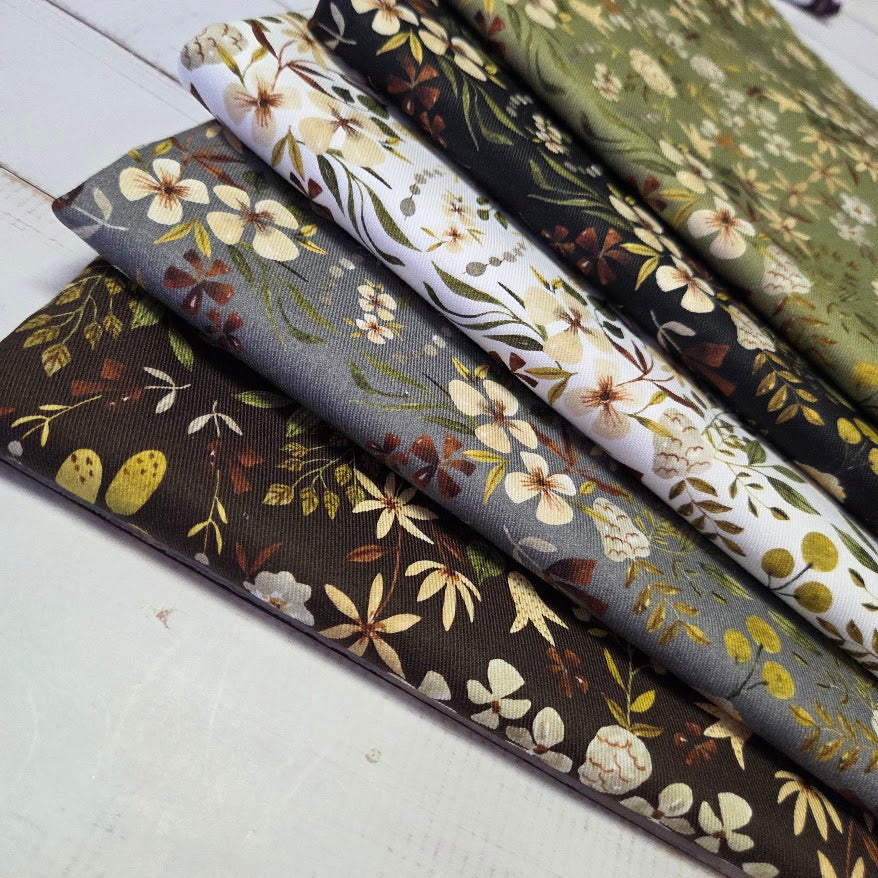 MYO Design - Twill Canvas - Watercolour Garden - black