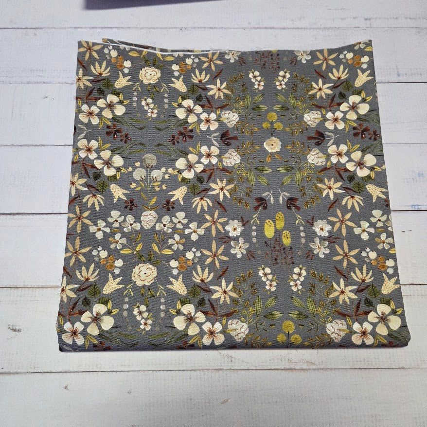 MYO Design - Twill Canvas - Watercolour Garden - grey