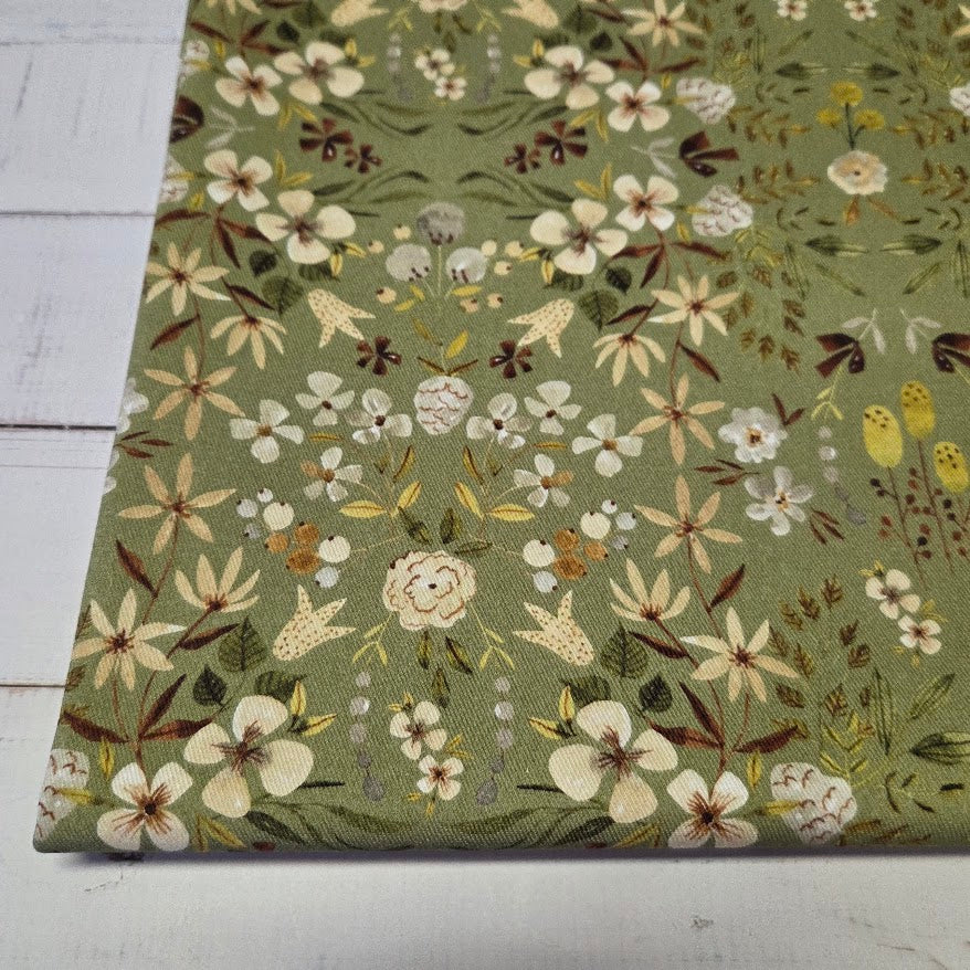 MYO Design - Twill Canvas - Watercolour Garden - grün