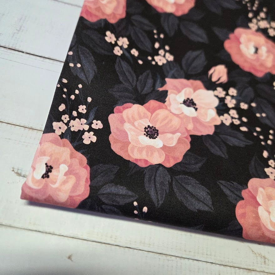 MYO Design - Twill Canvas - Roses - schwarz