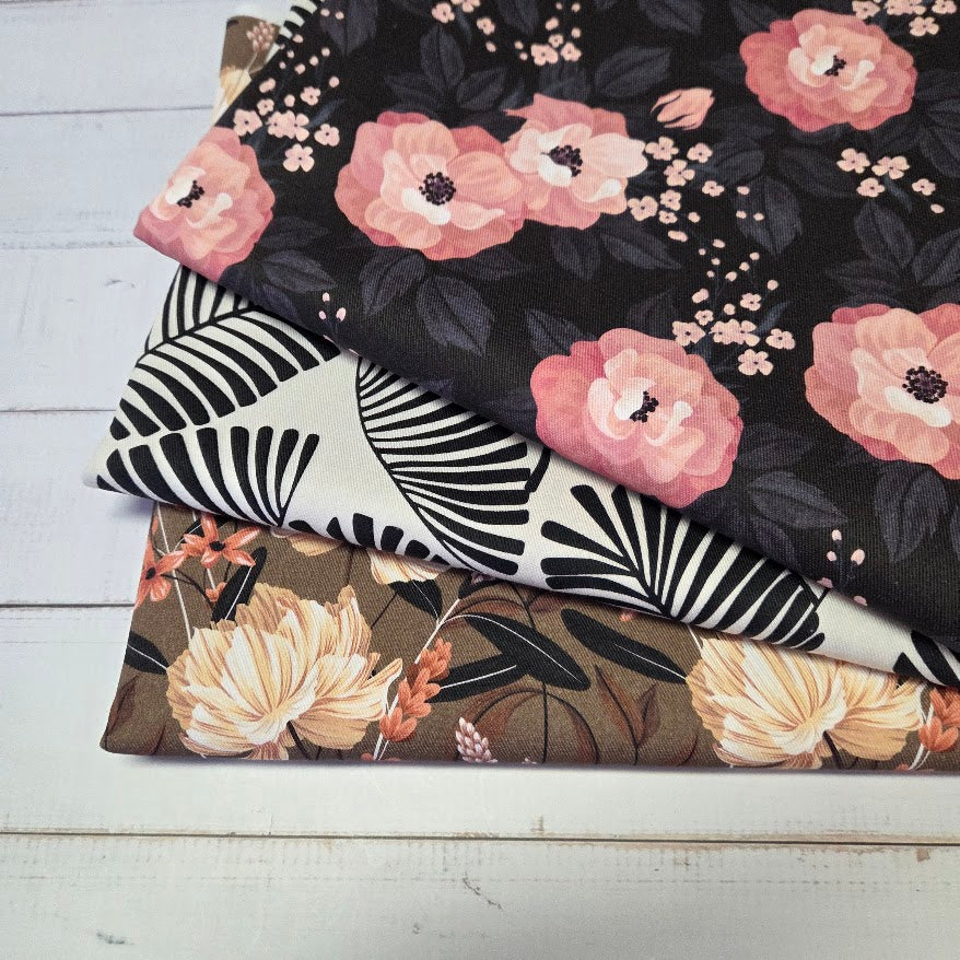 MYO Design - Twill Canvas - Leaf - schwarz-weiss