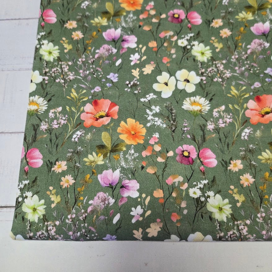 MYO Design - Twill Canvas - Flowerfield dustymint