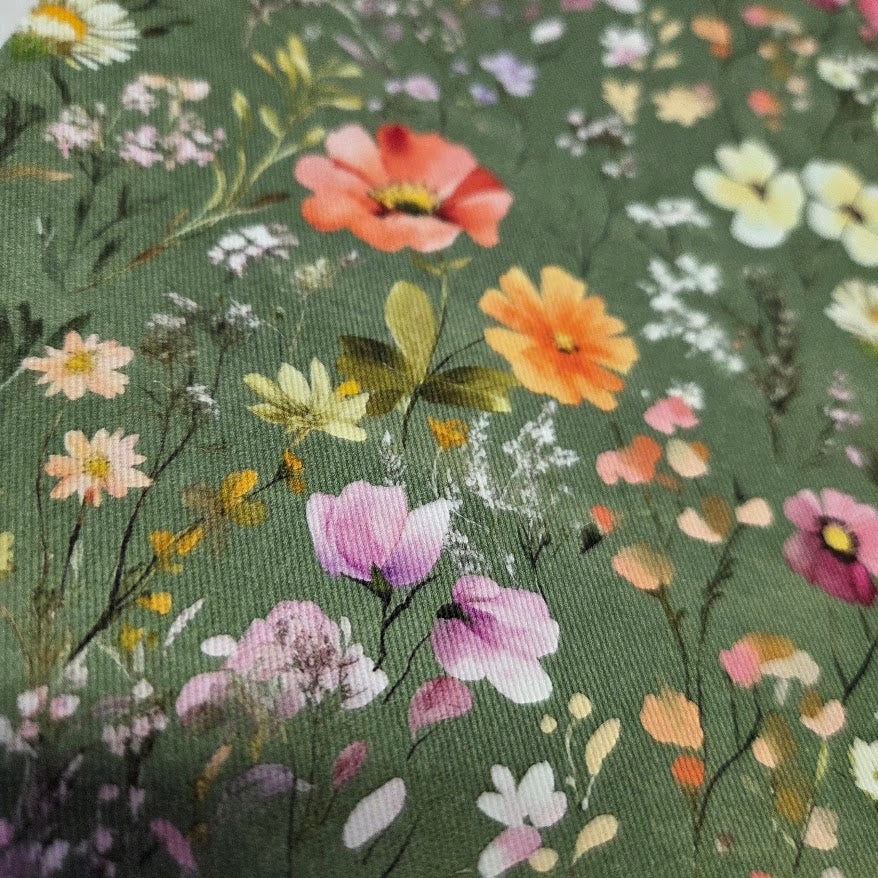MYO Design - Twill Canvas - Flowerfield dustymint