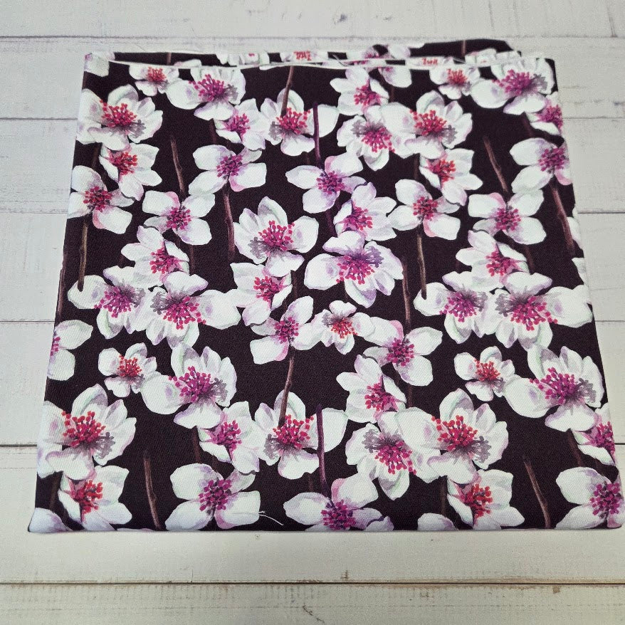 MYO Design - Twill Canvas - Jasmin Flowers - berry