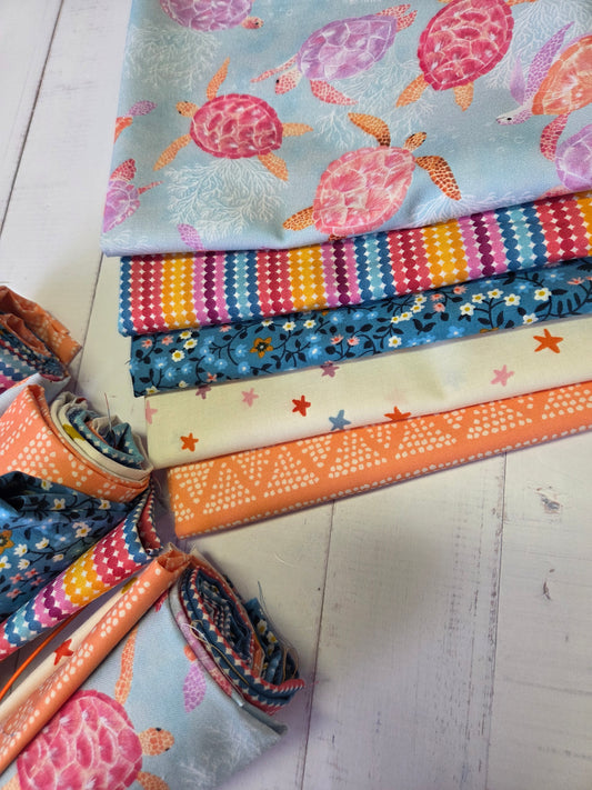 Fatquarter Set - Turtles and Colours