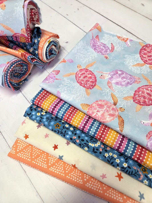 Fatquarter Set - Turtles and Colours