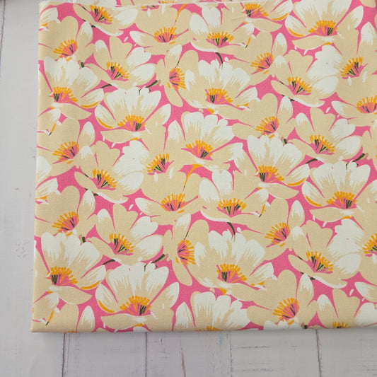 MYO Design - Twill Canvas - Tropical Flowers - pink