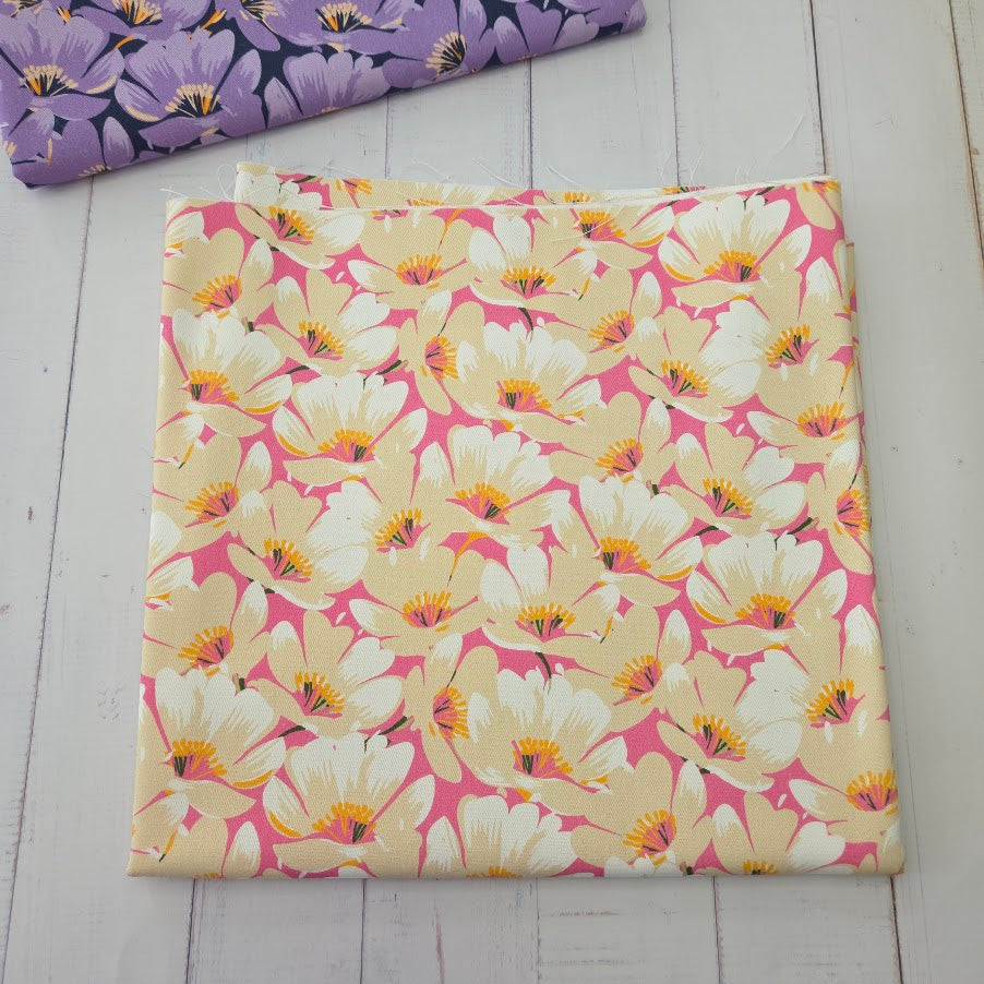 MYO Design - Twill Canvas - Tropical Flowers - pink