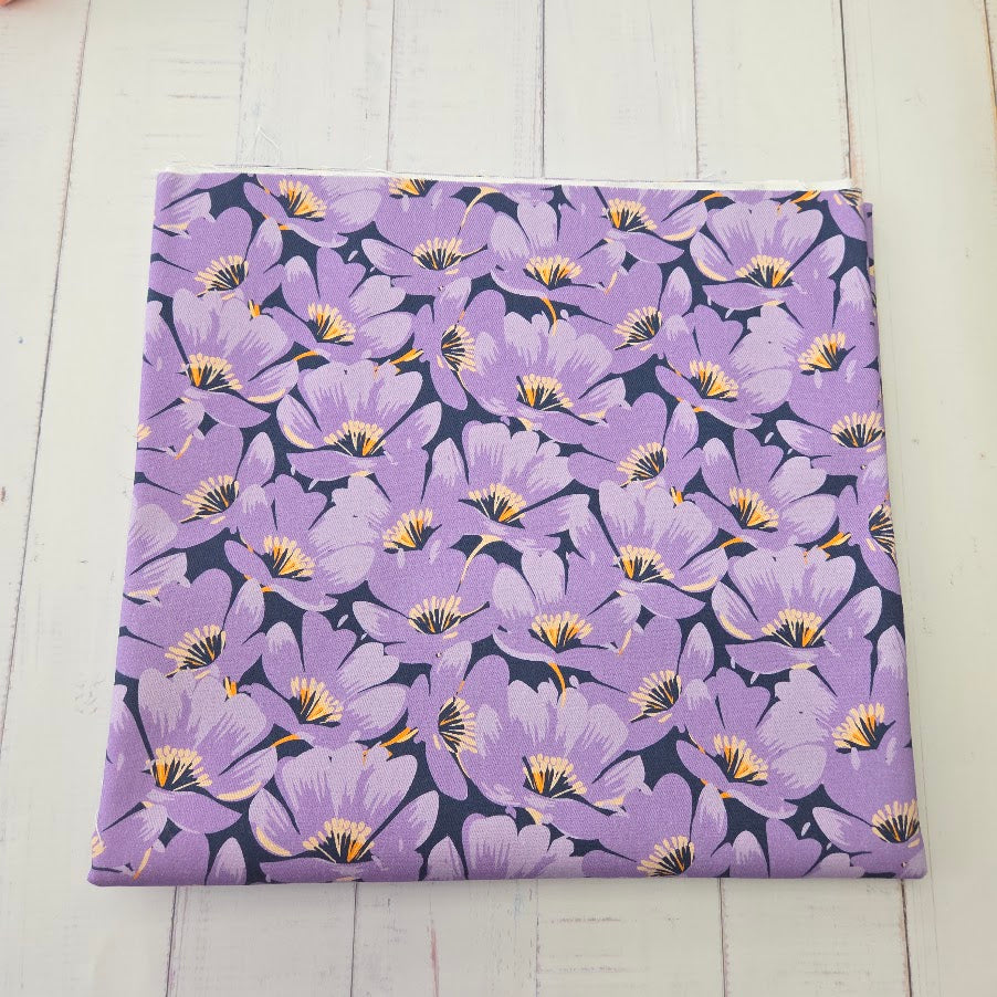 MYO Design - Twill Canvas - Tropical Flowers - purple