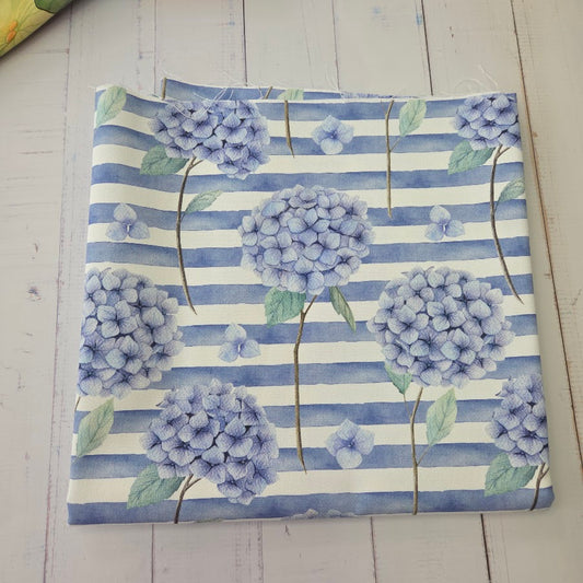 MYO Design - Twill Canvas - Hortensien - blau-weiss