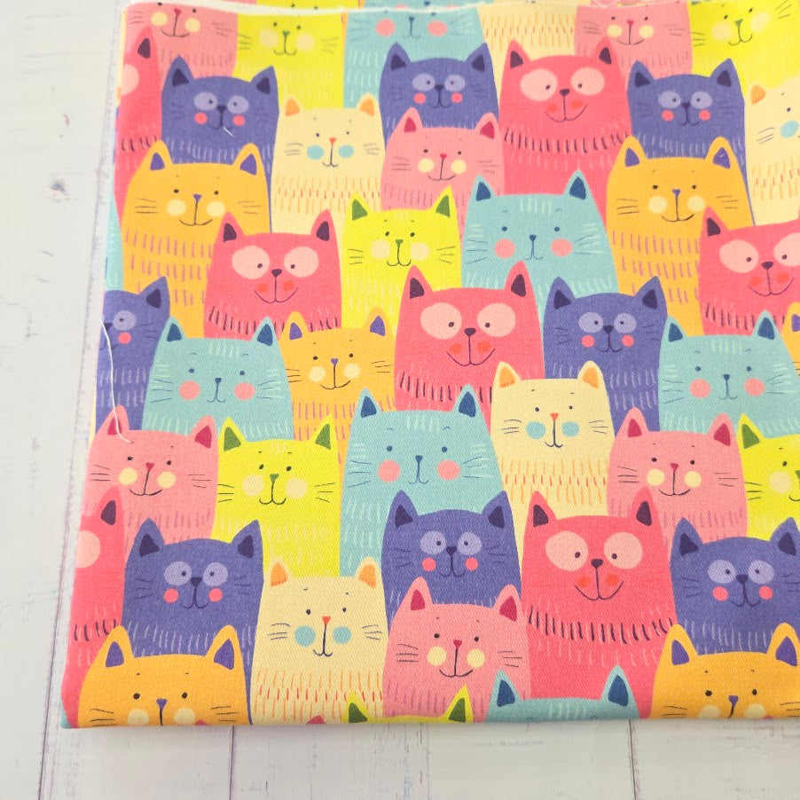 MYO Design - Twill Canvas - Rainbow Katzen