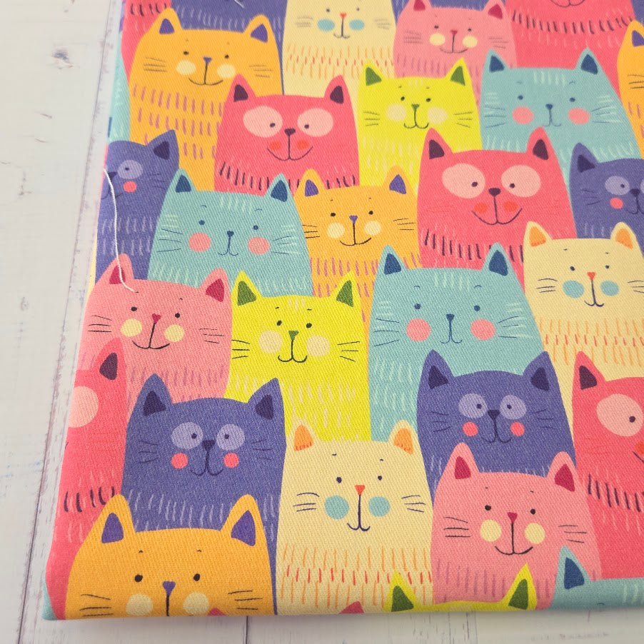 MYO Design - Twill Canvas - Rainbow Katzen